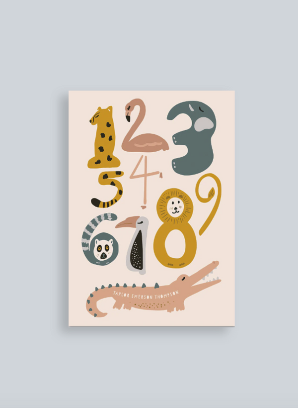 Poster Jungle numbers