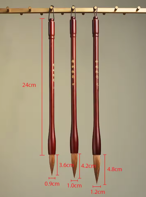 Juego de 3 pinceles para tinta
