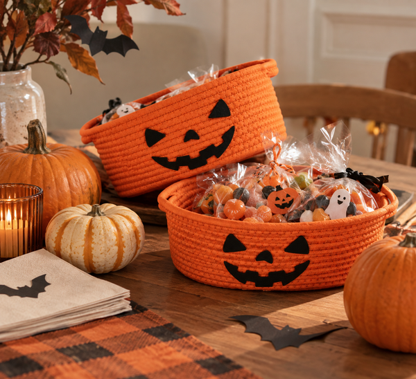 Pumpkin Cord Bucket