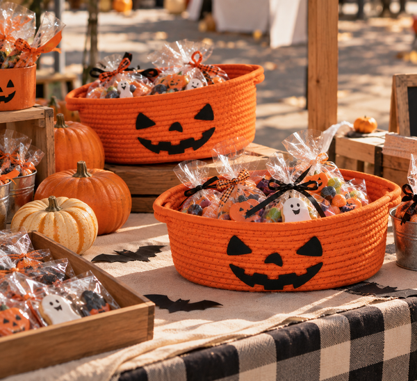 Pumpkin Cord Bucket