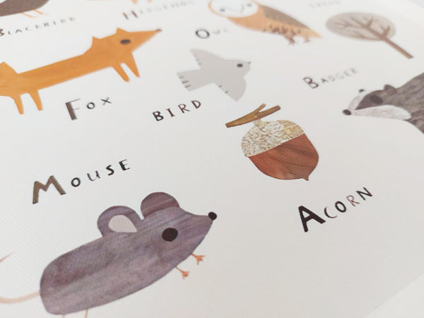 Poster animales del bosque